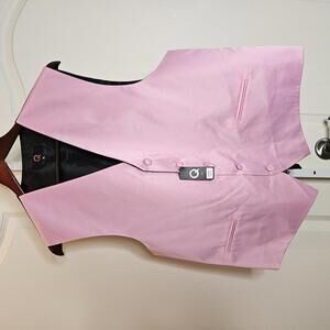 Stylish Pink Satin Vest by Q - XL